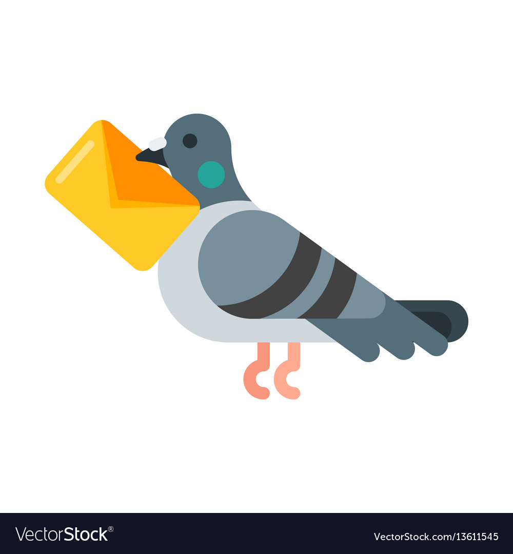 Flat style of post pigeon