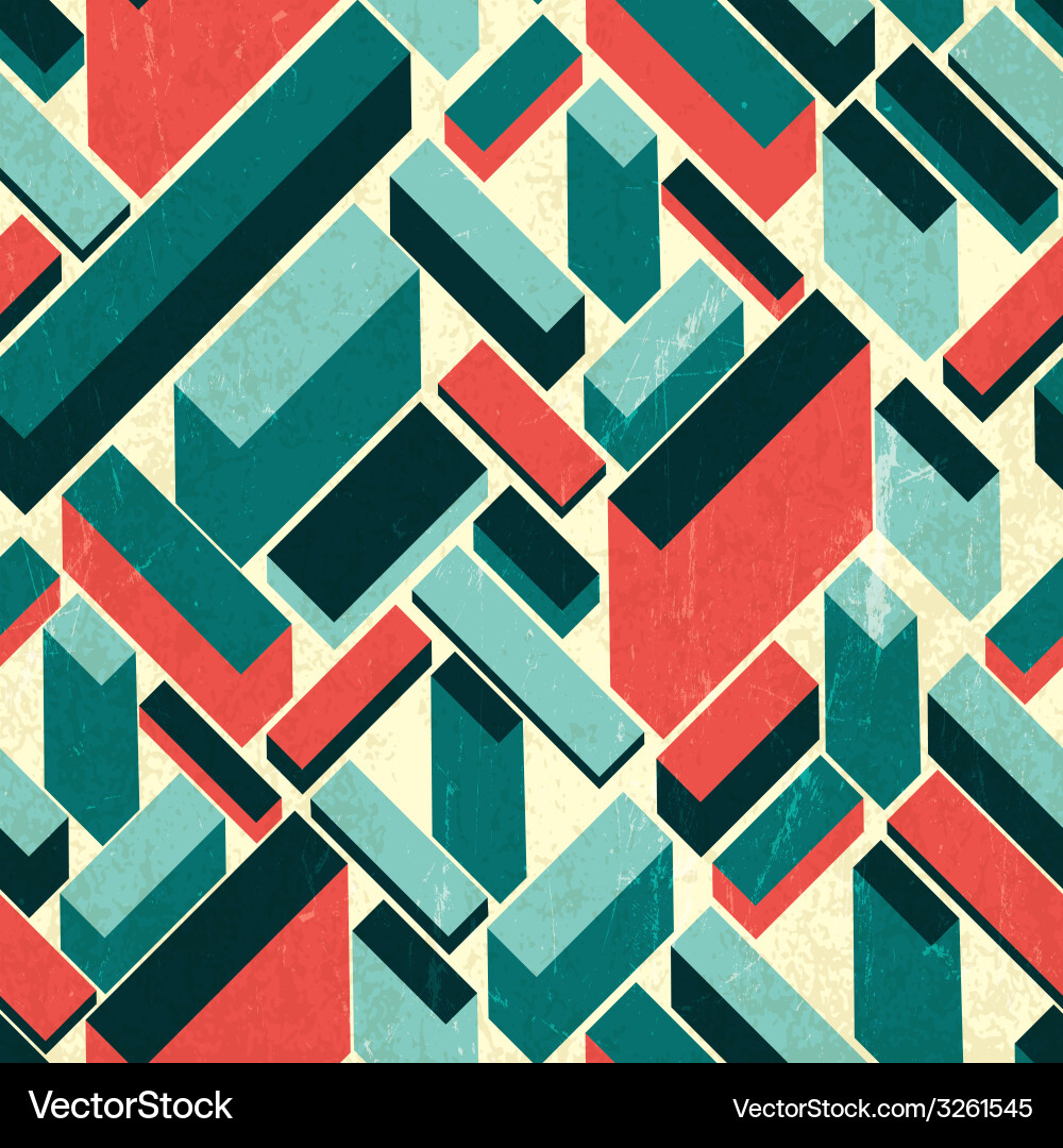 Seamless retro buildings pattern Royalty Free Vector Image