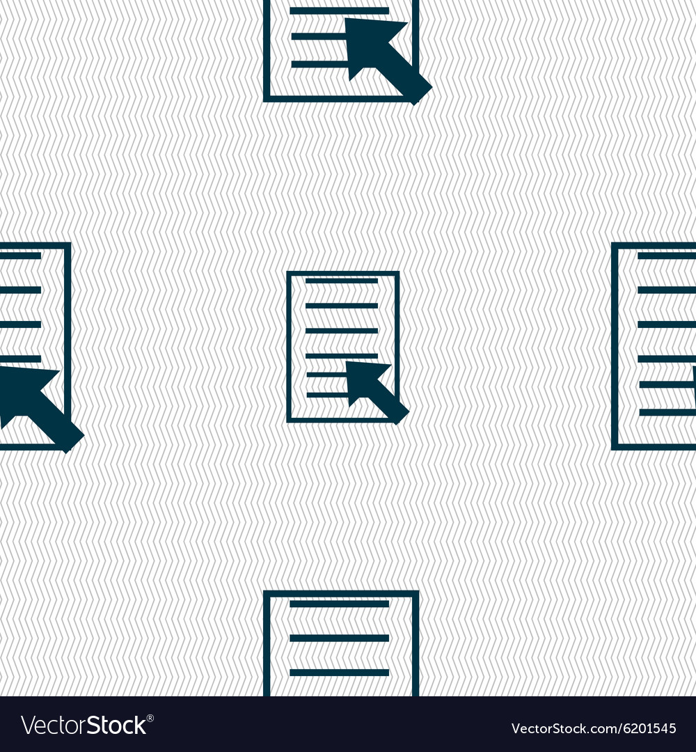 Text file sign icon file document symbol seamless Vector Image