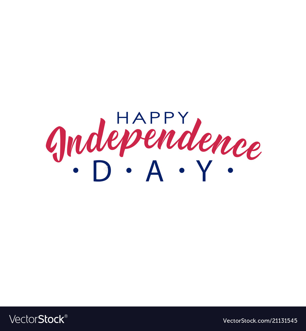 United stated happy independence day lettering Vector Image