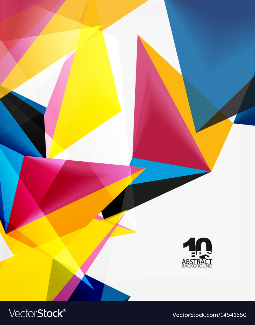 3d triangles geometric Royalty Free Vector Image