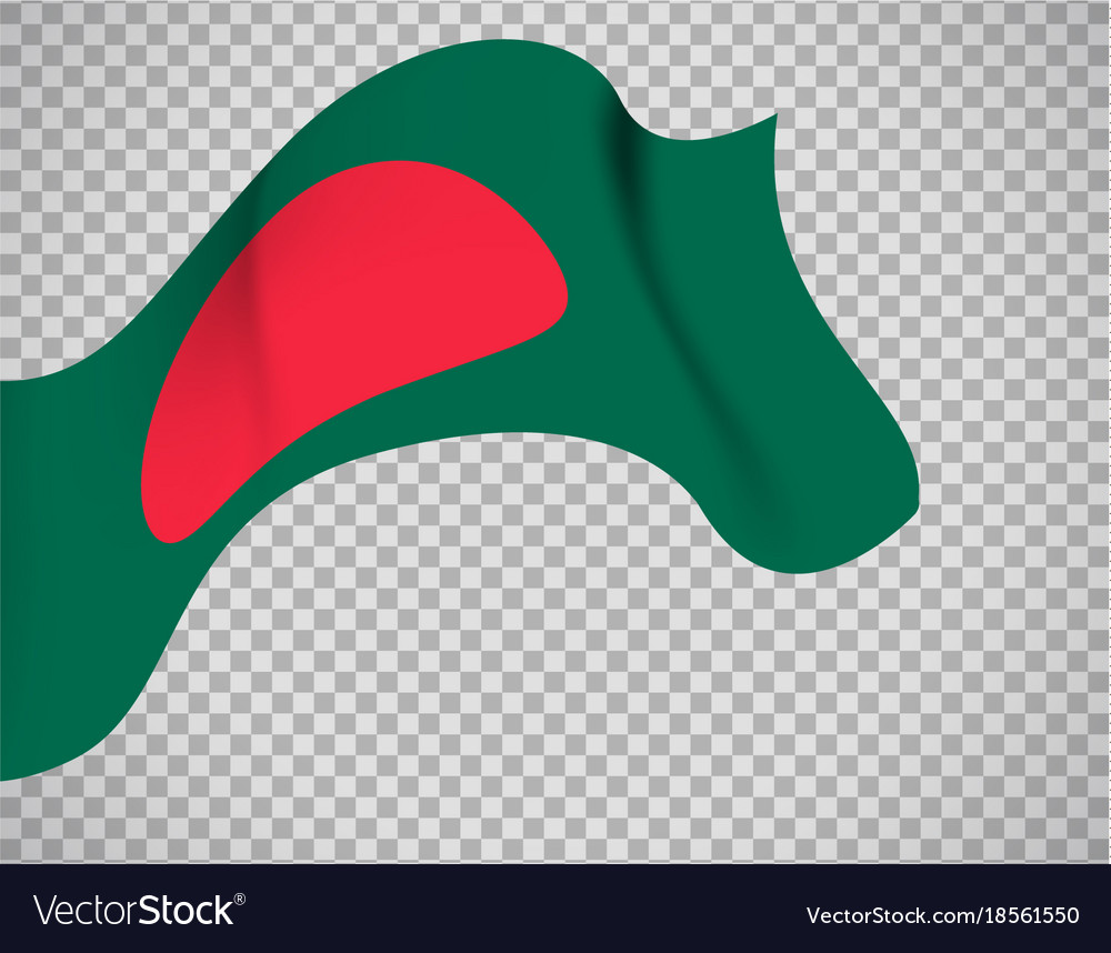 Bangladesh flag on transparent background Vector Image