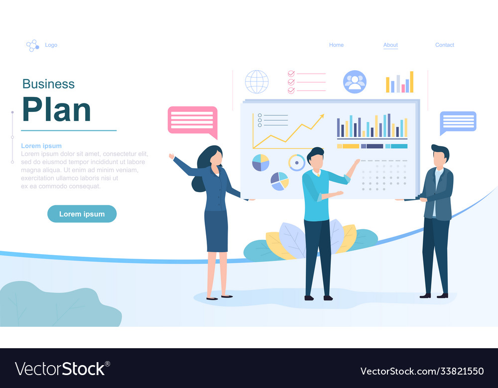 Business plan and strategy concept Royalty Free Vector Image