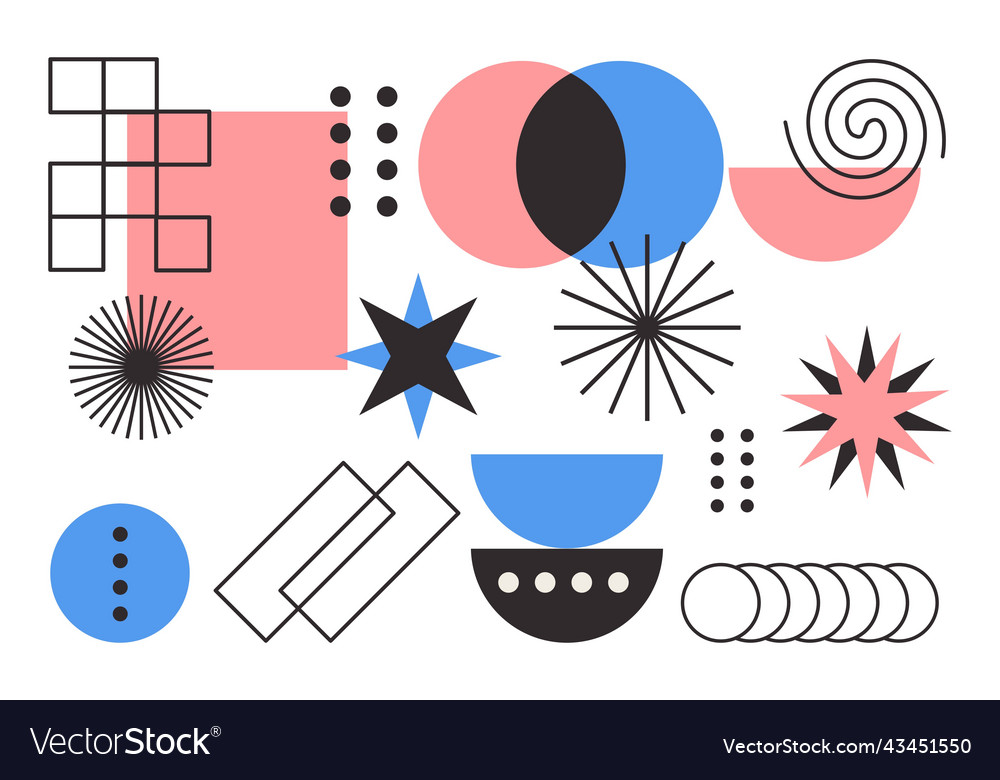 Geometric shapes set Royalty Free Vector Image