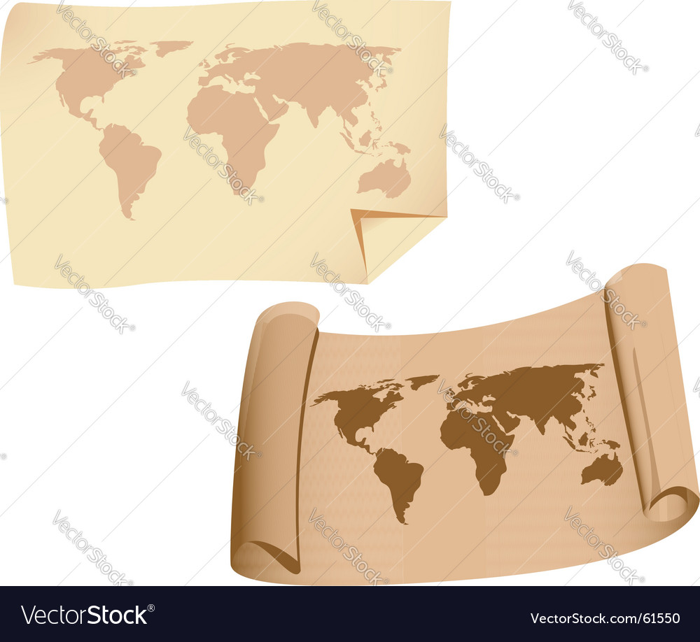Old maps Royalty Free Vector Image - VectorStock