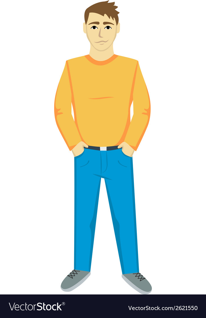 Young man Royalty Free Vector Image - VectorStock