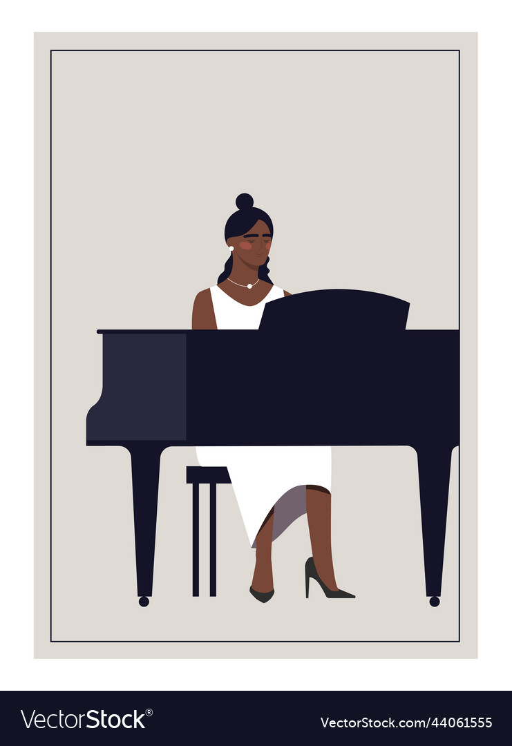 Jazz pianist poster Royalty Free Vector Image - VectorStock