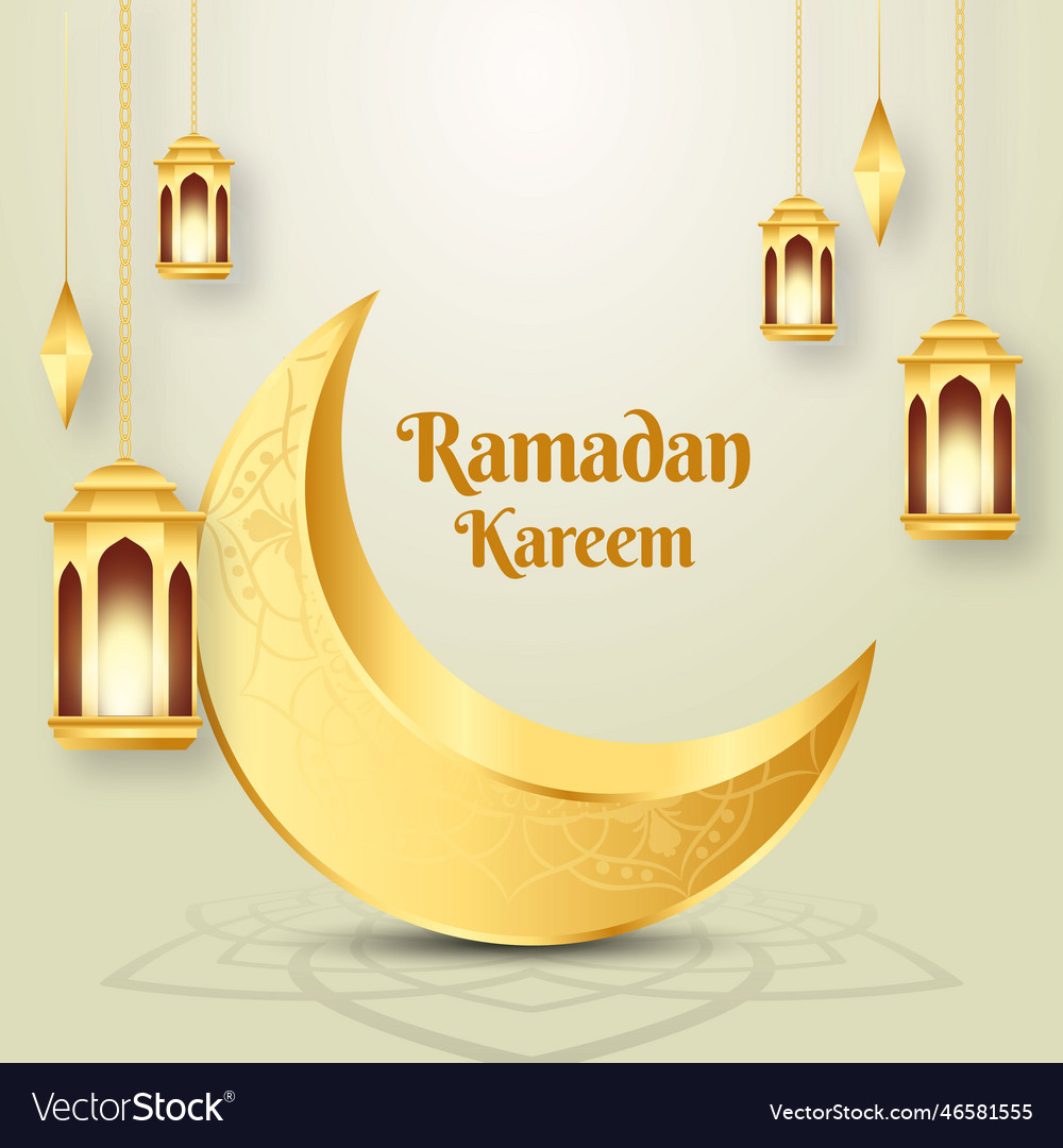 Lamic holy month of ramadan mubarak design Vector Image