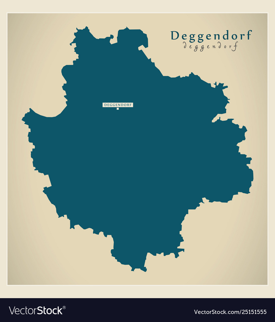 Modern map deggendorf county bavaria de Vector Image
