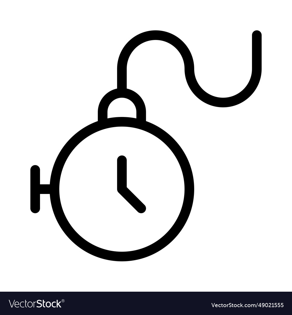 Stopwatch a handheld timepiece used to measure Vector Image