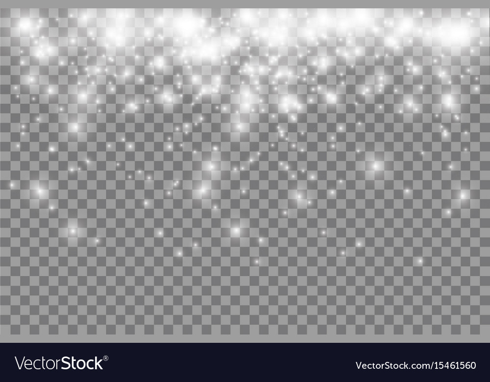 Falling snow effect isolated on transparent Vector Image