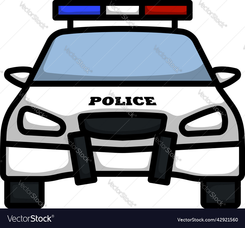 Police car icon Royalty Free Vector Image - VectorStock