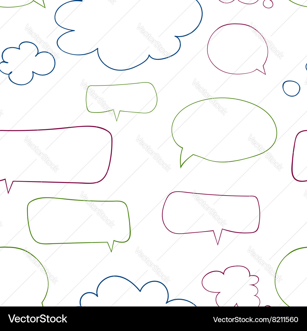 Seamless pattern with speech bubbles Royalty Free Vector
