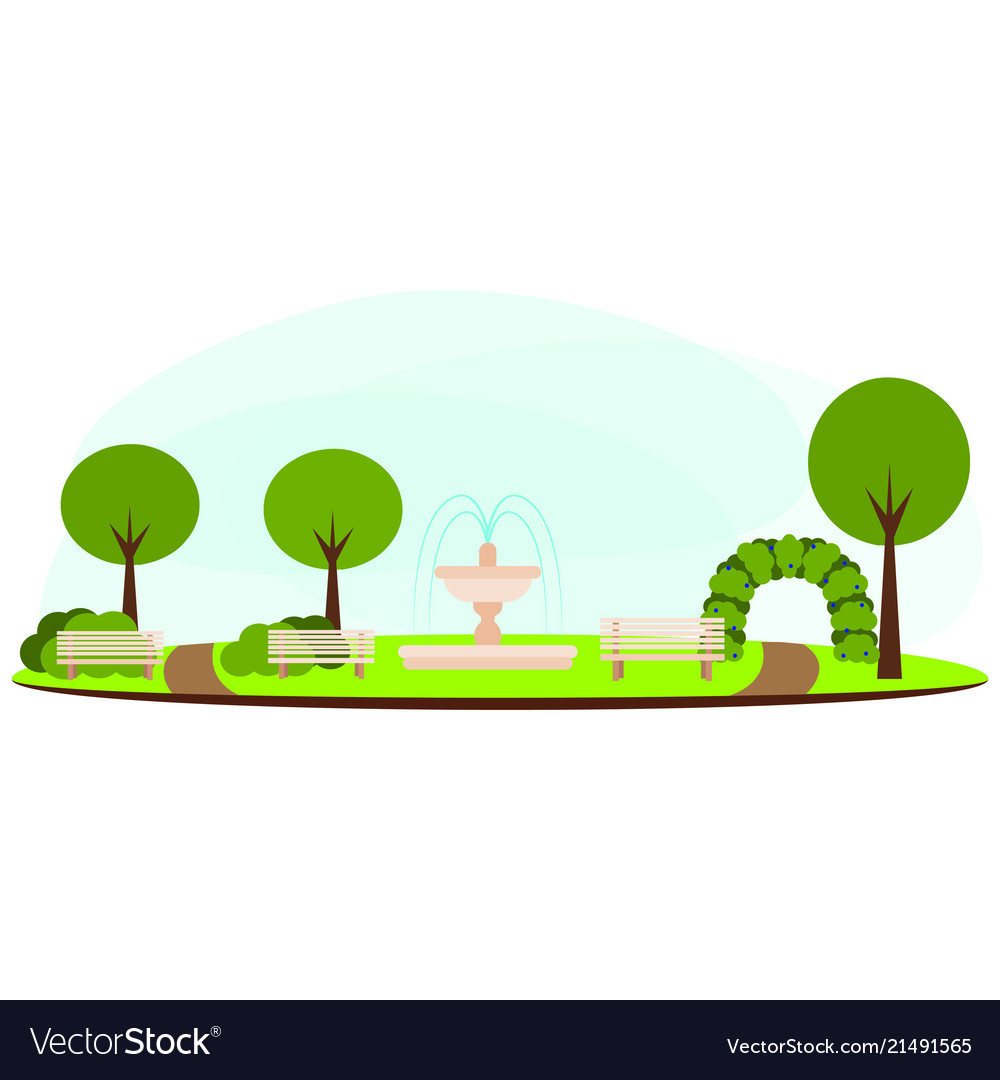 Abstract landscape park Royalty Free Vector Image