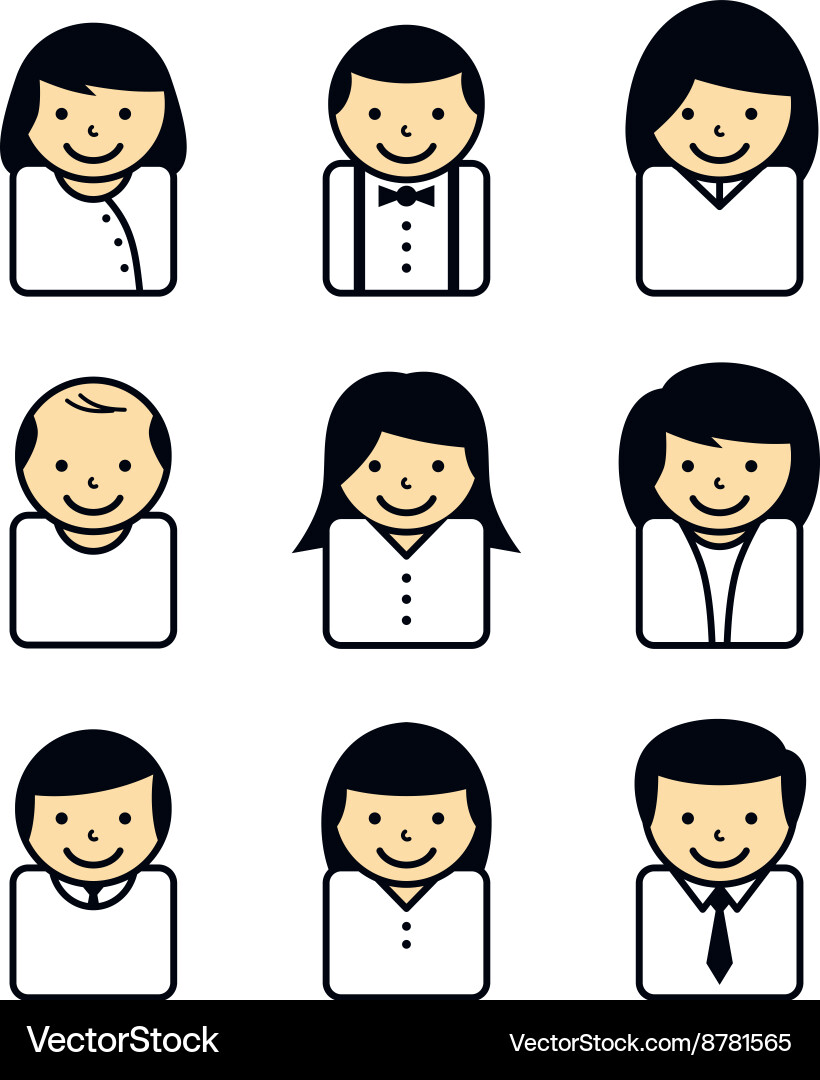 Avatar portrait profile picture Royalty Free Vector Image