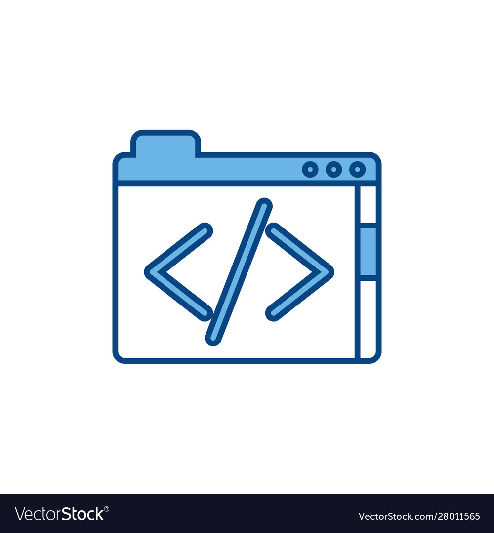 Coding program file internet line and fill Vector Image