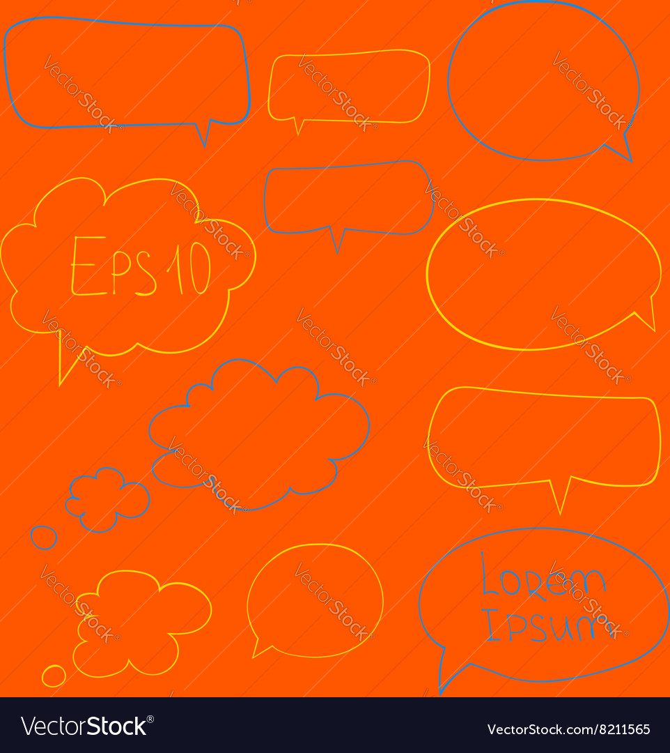 Collection Of Speech Bubbles Royalty Free Vector Image 1213