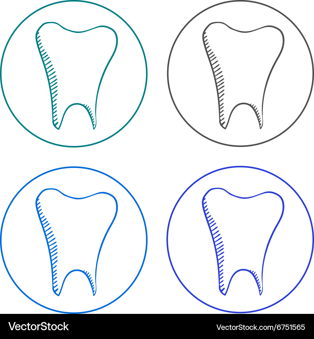 Logo tooth set Royalty Free Vector Image - VectorStock