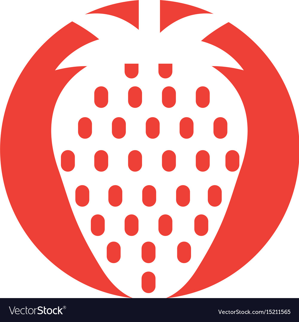 Strawberry fresh fruit isolated icon Royalty Free Vector