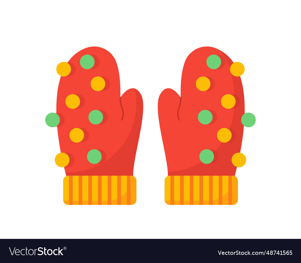 Winter gloves concept Royalty Free Vector Image