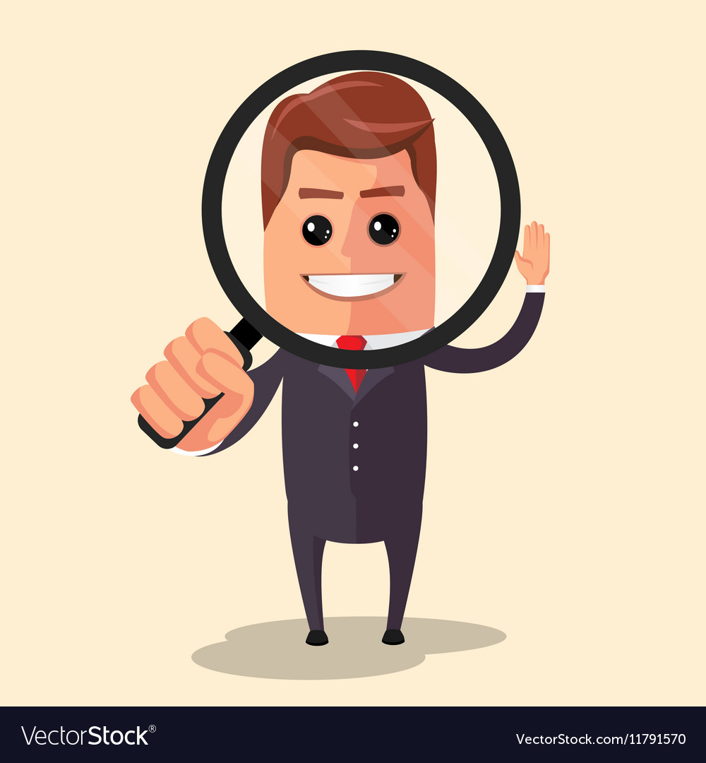 Flat design manager character Royalty Free Vector Image