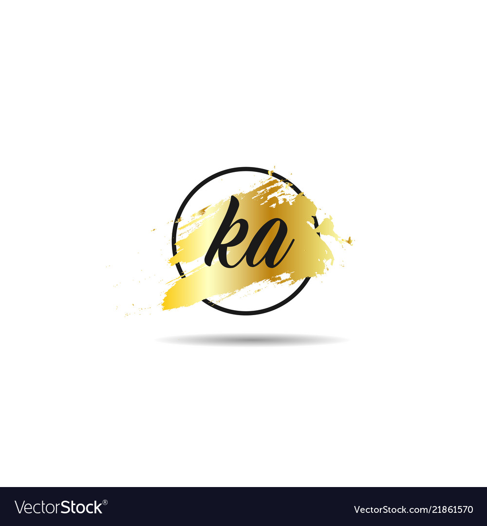 Initial letter ka logo template design Royalty Free Vector