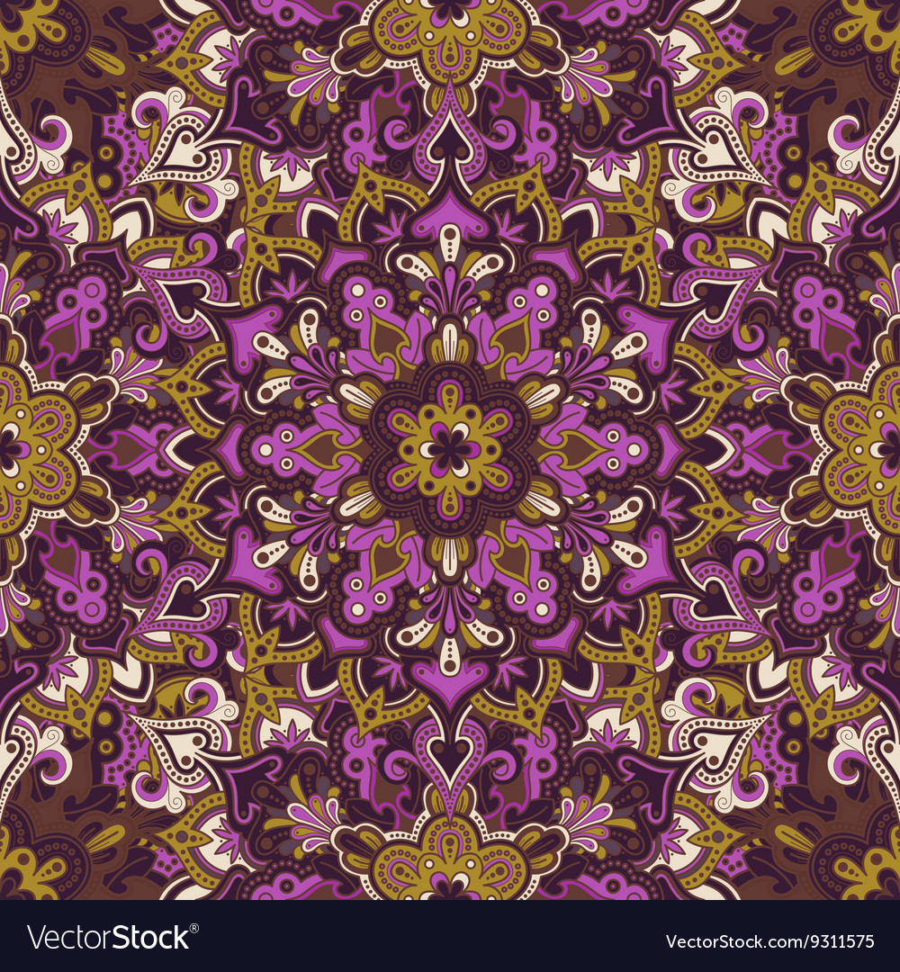 Boho flower pattern Royalty Free Vector Image VectorStock