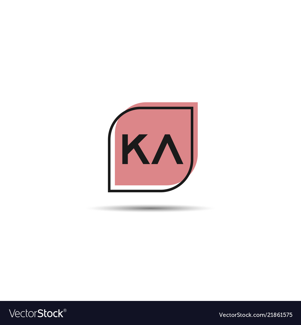 Initial letter ka logo template design Royalty Free Vector