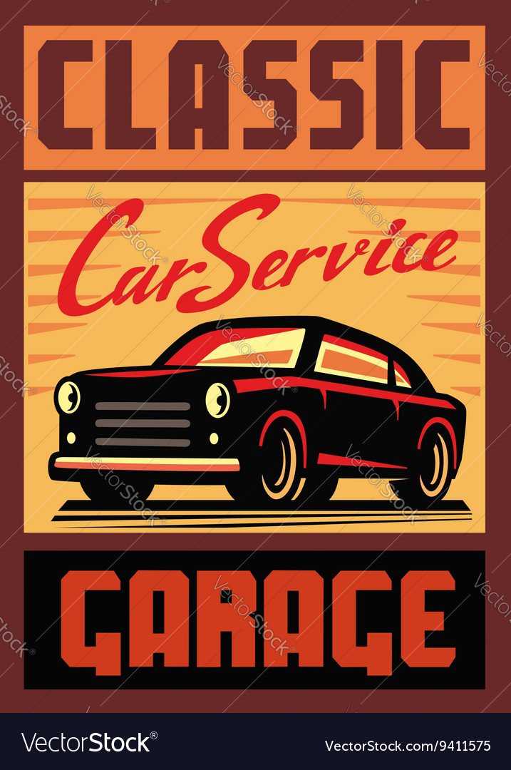 Retro car Royalty Free Vector Image - VectorStock