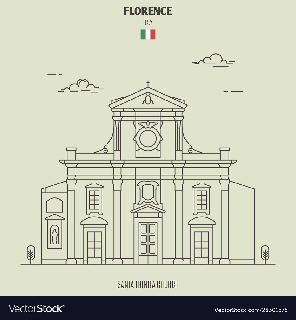 Santa trinita church in florence italy Royalty Free Vector