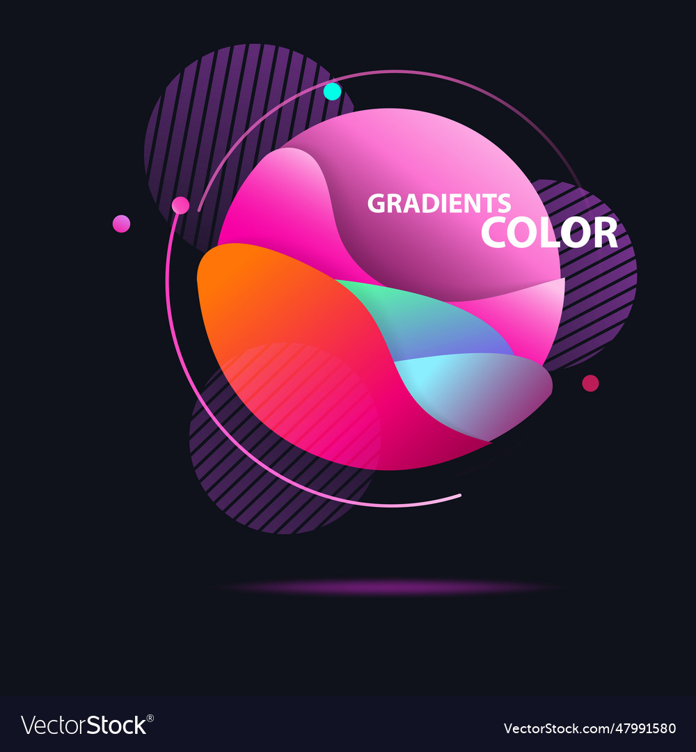 Abstract Colorful Circle Gradient In Sphere Of Vector Image