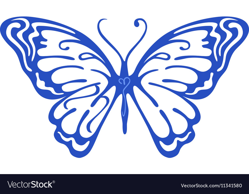 Colored butterfly logo Royalty Free Vector Image