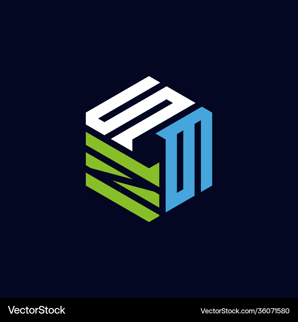 Creative initial letter sgn logo design concept Vector Image