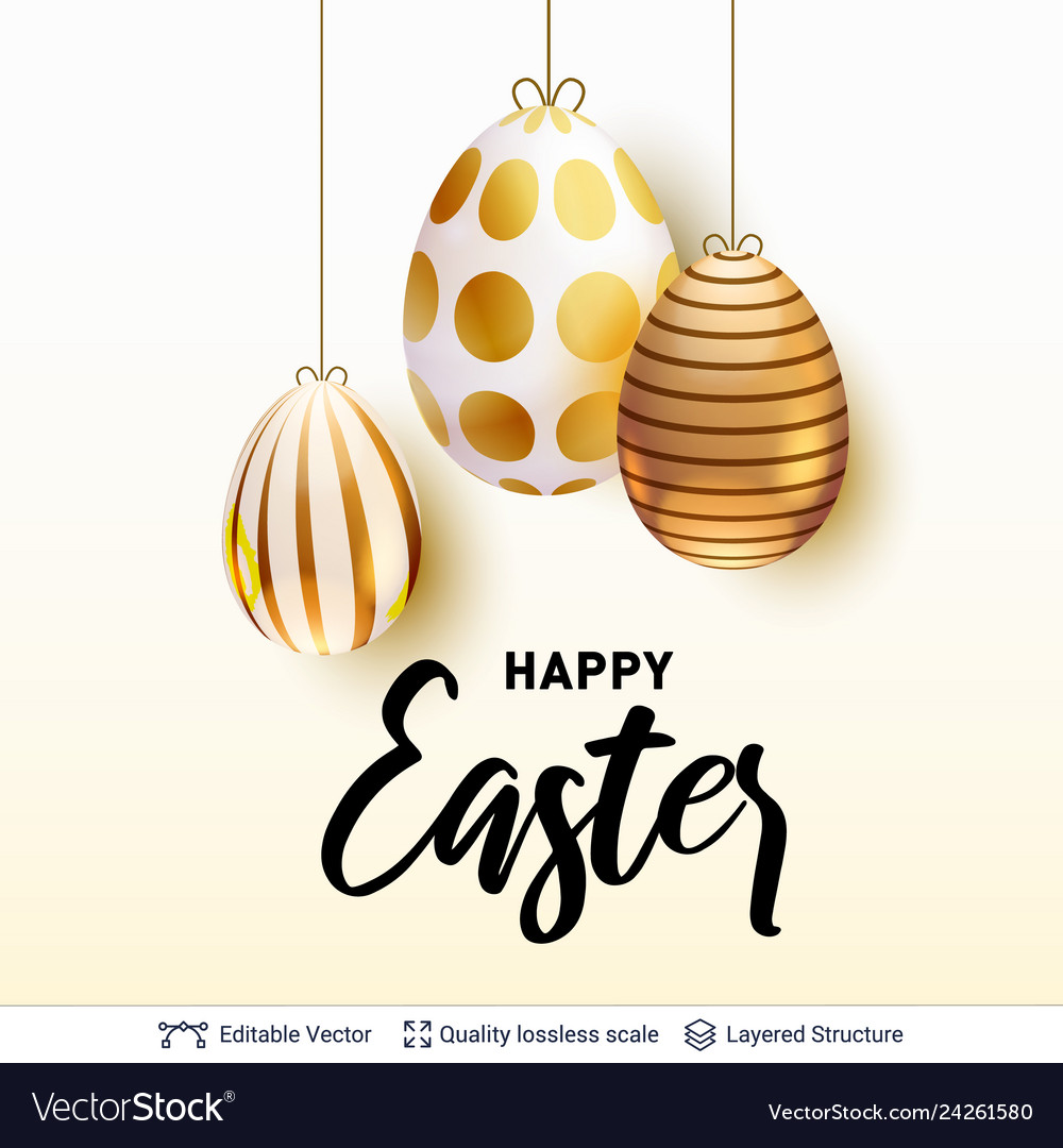 Easter holiday greeting card or banner template Vector Image