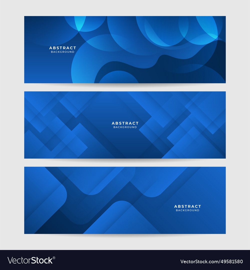 Modern blue abstract web banner background Vector Image