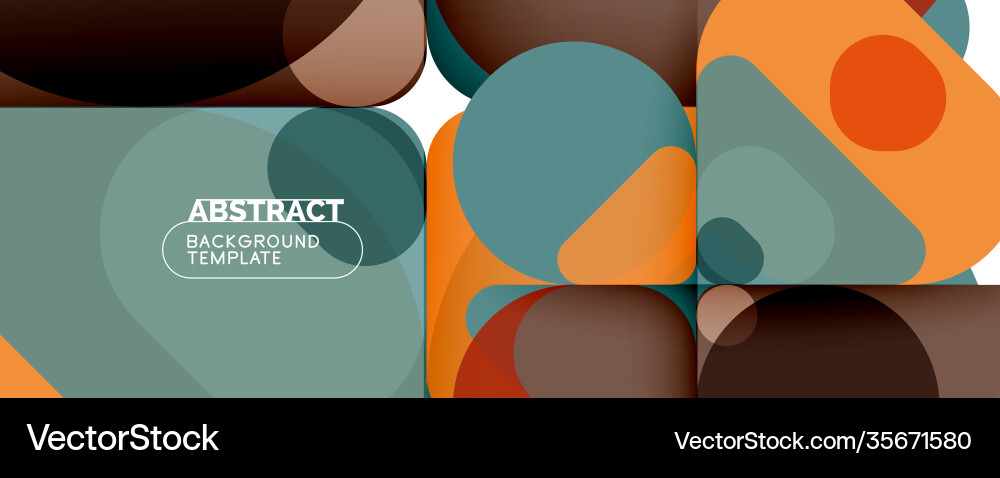 Modern geometric round shapes and dynamic lines Vector Image