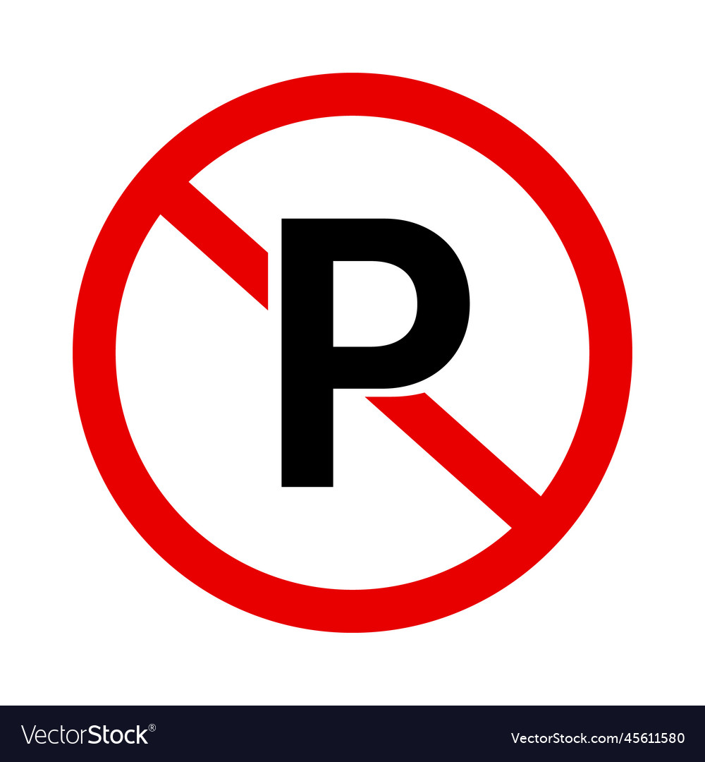 No parking or bicycle prohibited Royalty Free Vector Image