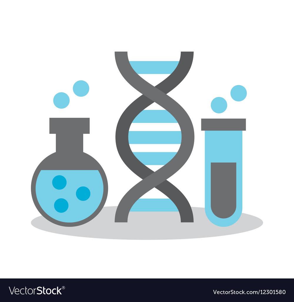 Scientific laboratory flat line icons Royalty Free Vector