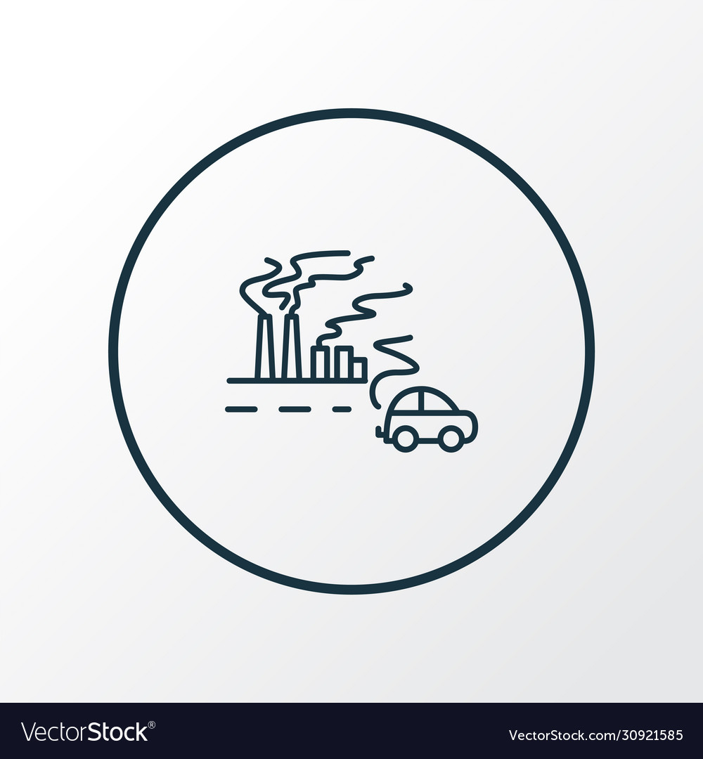 Air pollution icon line symbol premium quality Vector Image
