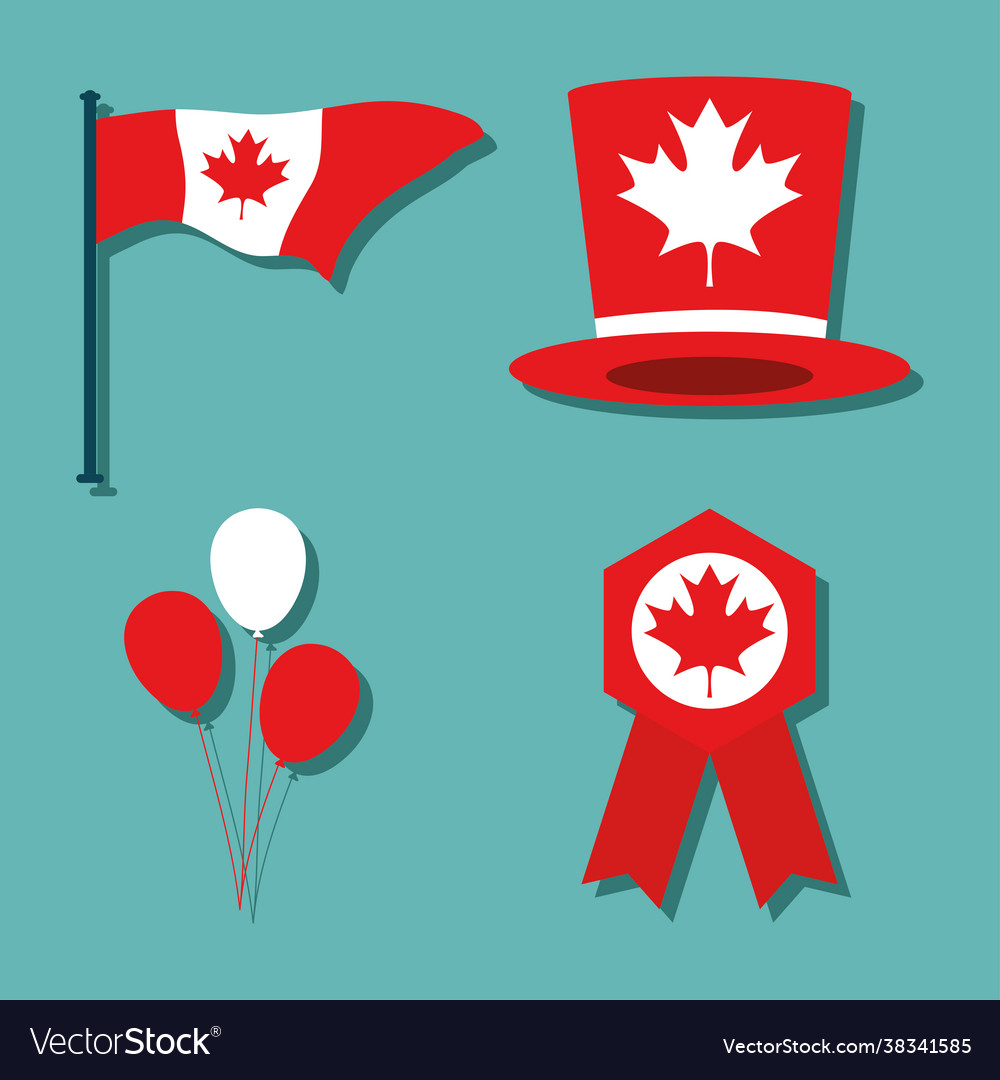 Canada day collection Royalty Free Vector Image