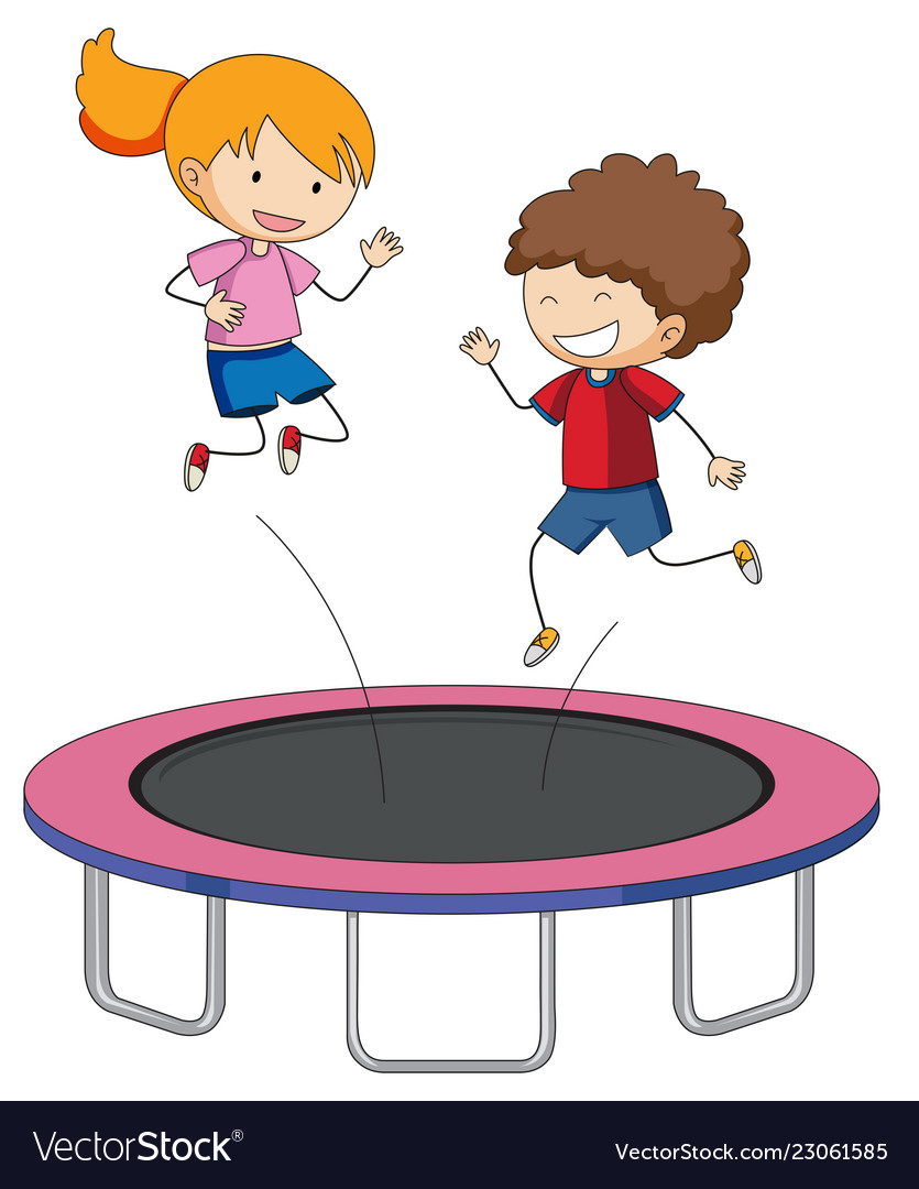 Jumping On Trampoline Clipart