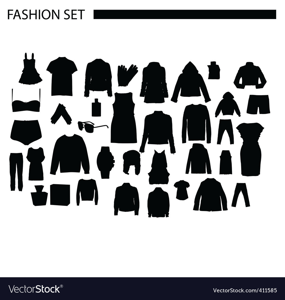 Fashionset Royalty Free Vector Image - VectorStock