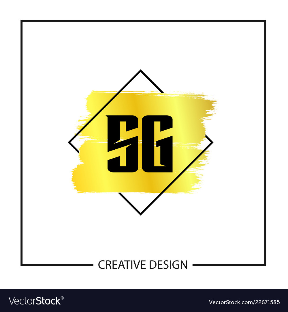 initial letter sg logo template design royalty free vector sg template