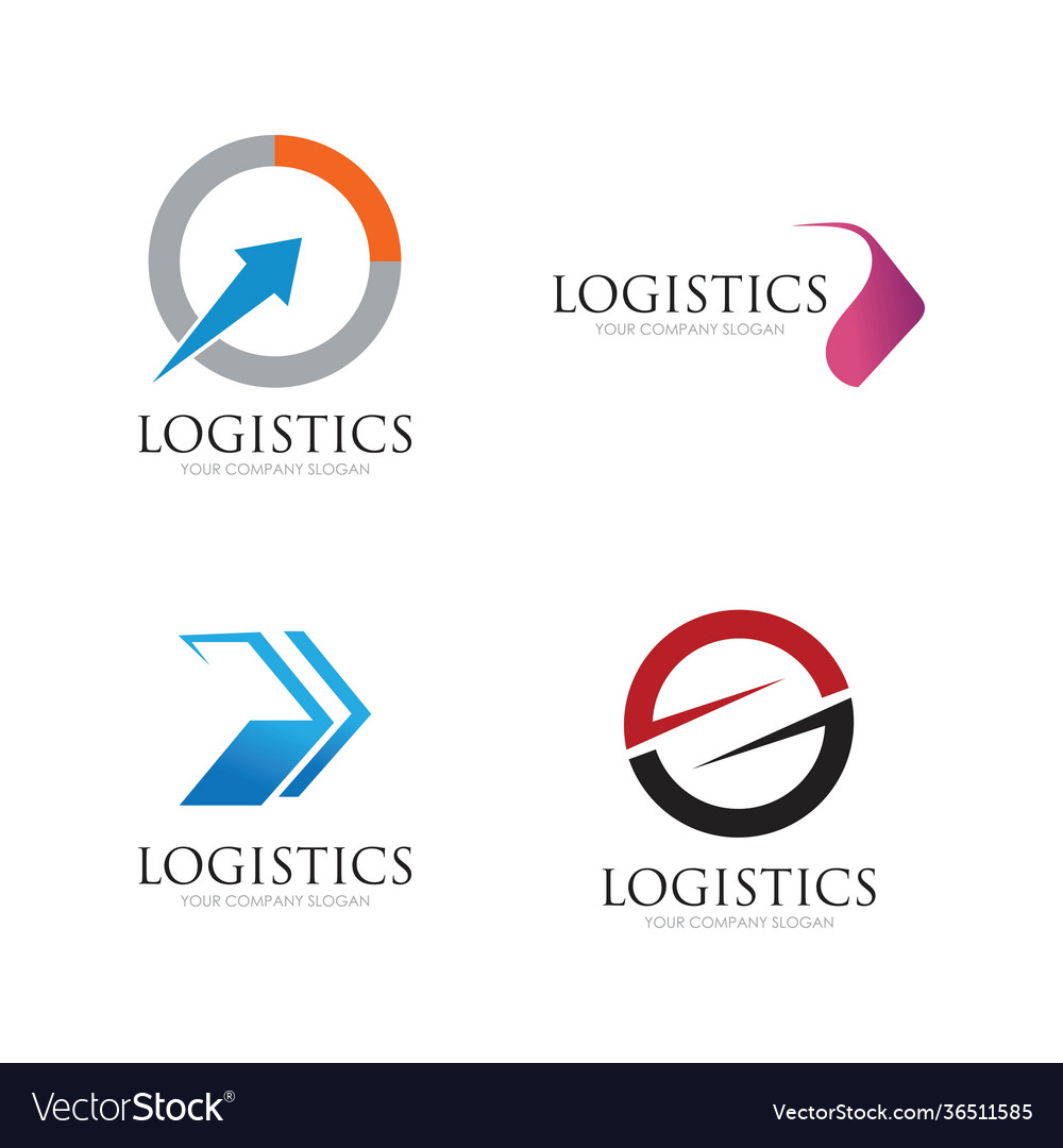 Logo template for logistics and delivery company Vector Image