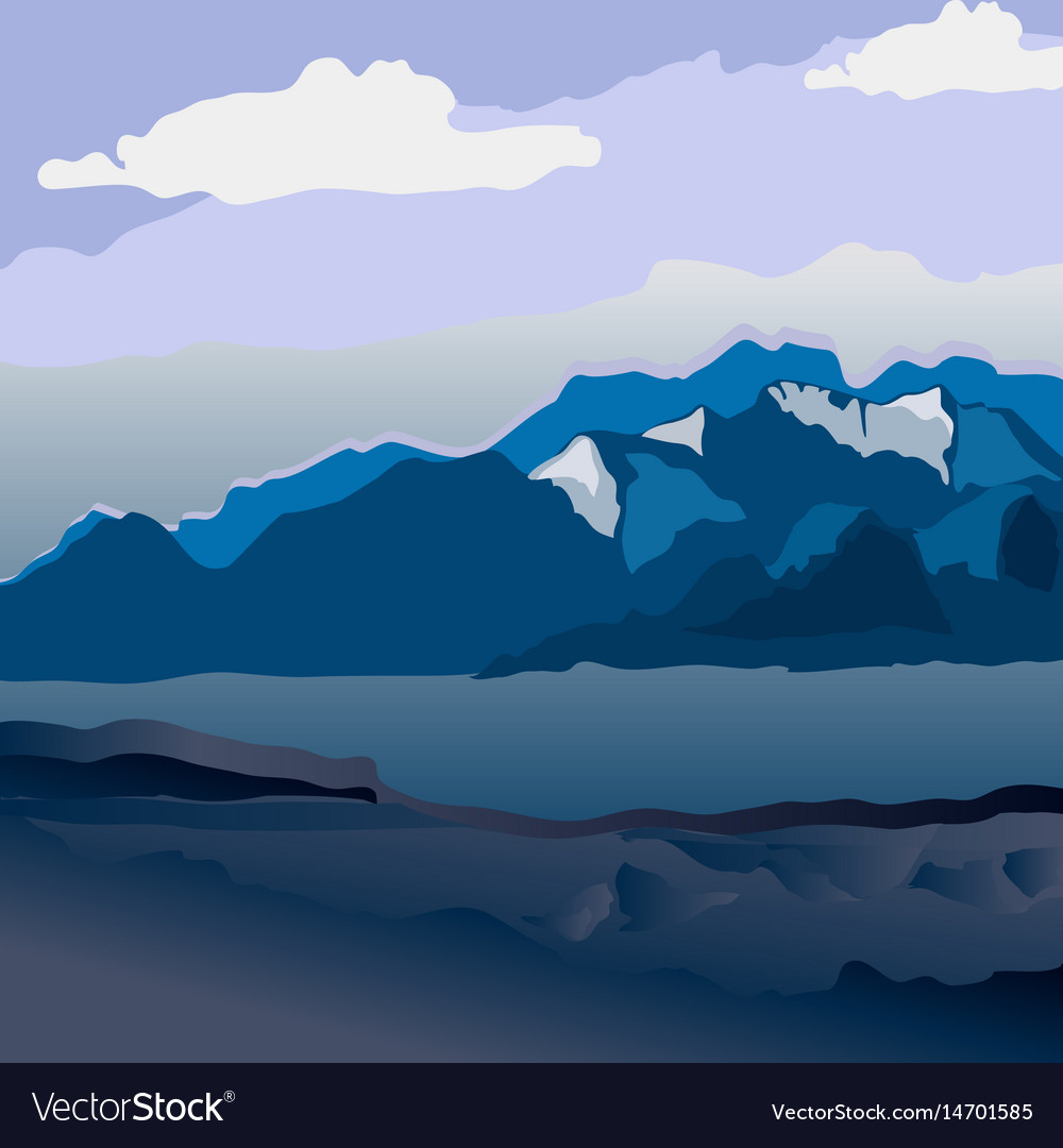 Mountain landscape Royalty Free Vector Image - VectorStock