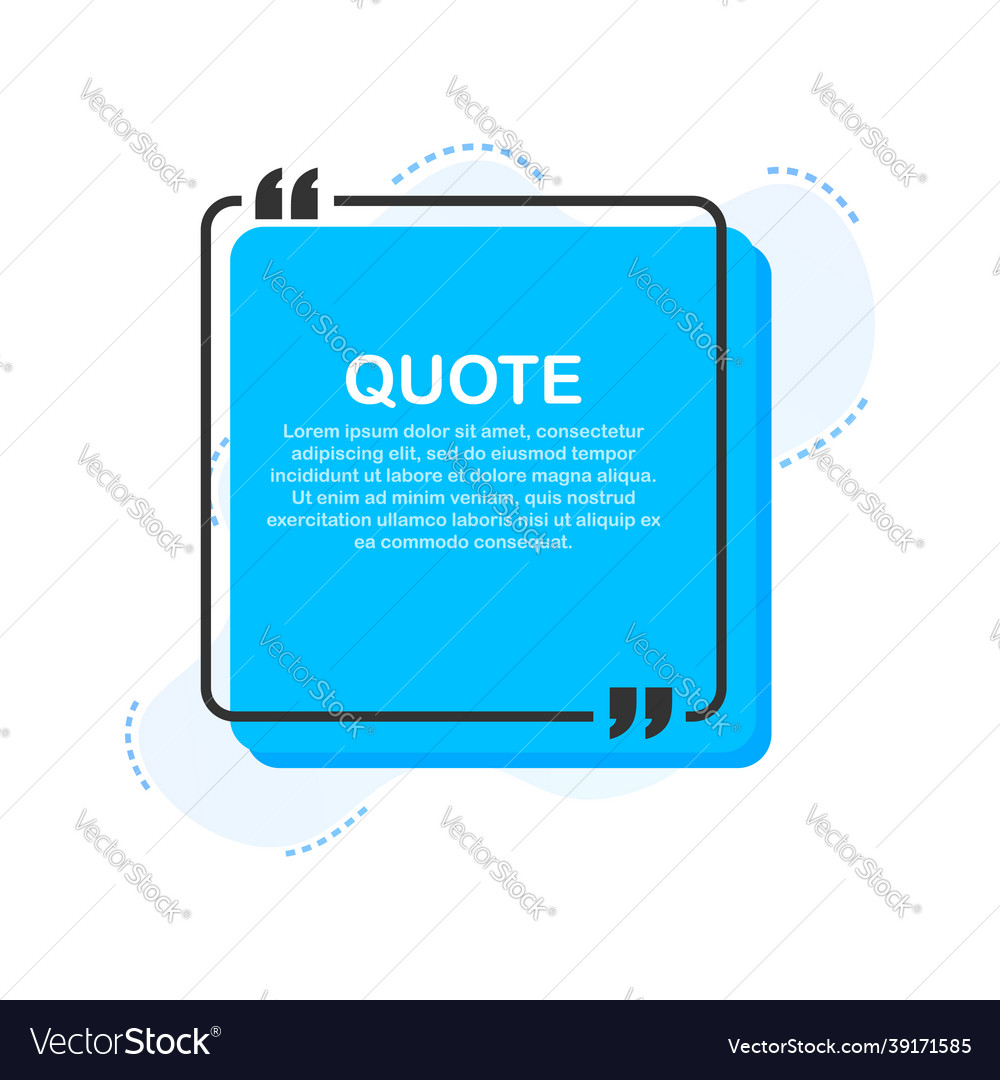 Set quote frames blank template with print Vector Image