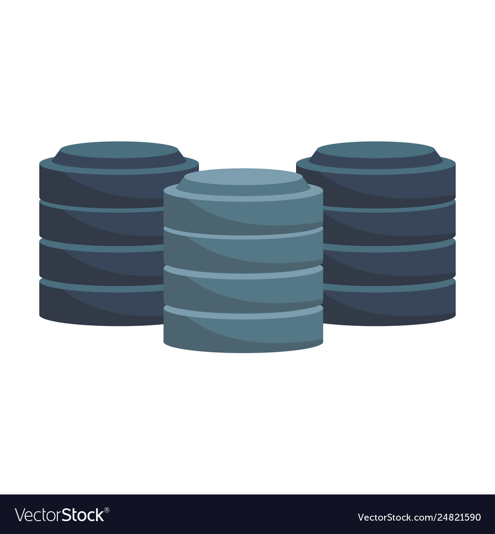 Database storage disks Royalty Free Vector Image