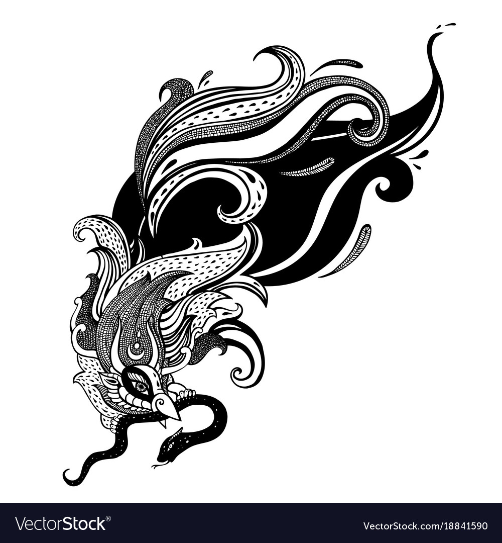 Garuda Hand Drawn Royalty Free Vector Image Vectorstock