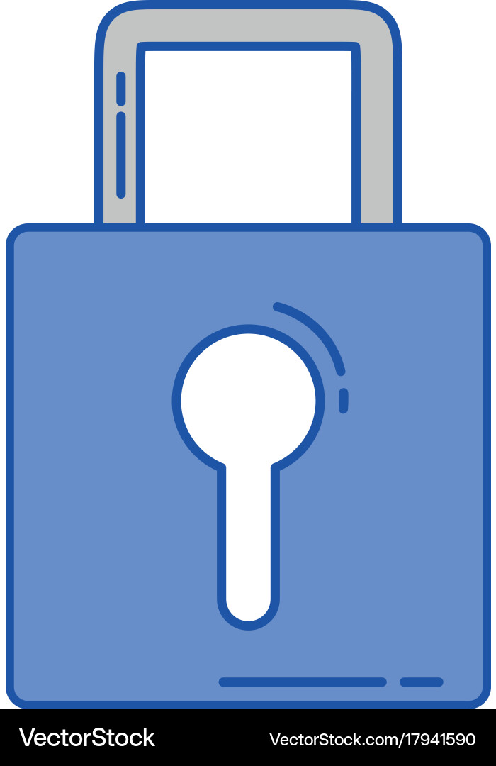 Safe secure padlock icon Royalty Free Vector Image