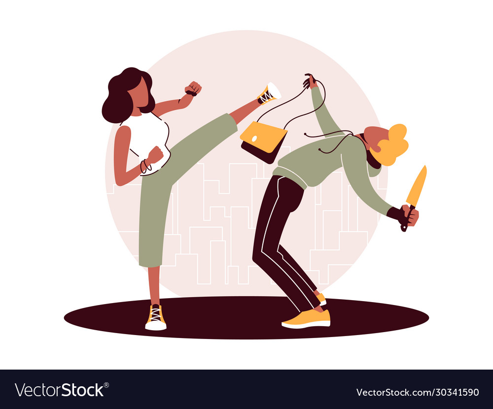 self-defense-against-the-royalty-free-vector-image